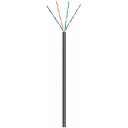 Dsit CAT6 Outdoor Netzwerkkabel, S/FTP, AWG 26/7 (Flexibel), 305 Meter, Schwarz, CCA (UTP, CAT6, 305 m), Netzwerkkabel
