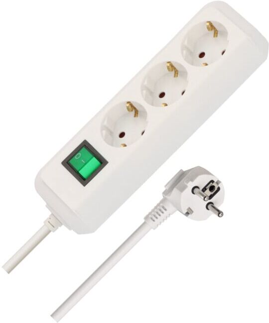 Eco-Line avec interrupteur 3 prises blanc 5 m H05VV-F 3G1,5 ; Brennenstuhl (1152920)