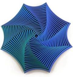 Inspired Finds Octagonal 3D Geometric Fidget Toy For Stress Relief Sensory And Party Games blue