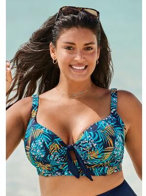 Plus Size Women's Confidante Bra Sized Underwire Bikini Top by Swimsuits For All in Vibrant Palm Pink (Size 38 DD)