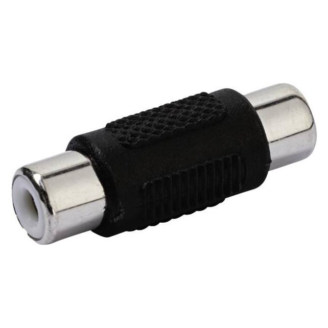 Vivanco RCA-Audioadapter mit zwei Buchsen - Schwarz (VVAADAPRCAFF)