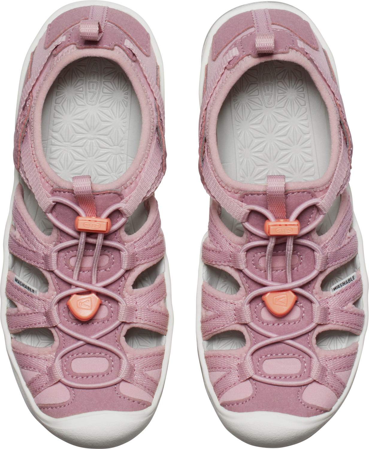 Sandale KEEN "MOXIE SANDAL", Mädchen, Gr. 35, rosa (nostalgia rose, papaya punch), Synthetik, Textil, Schuhe Sandale nostalgia rose, papaya punch 35