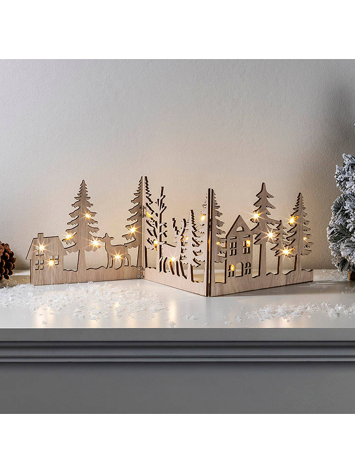 Hollybell LED-Dekoleuchte "Winter Wonderland" in Natur - (B)52 x (H)16 cm - onesize