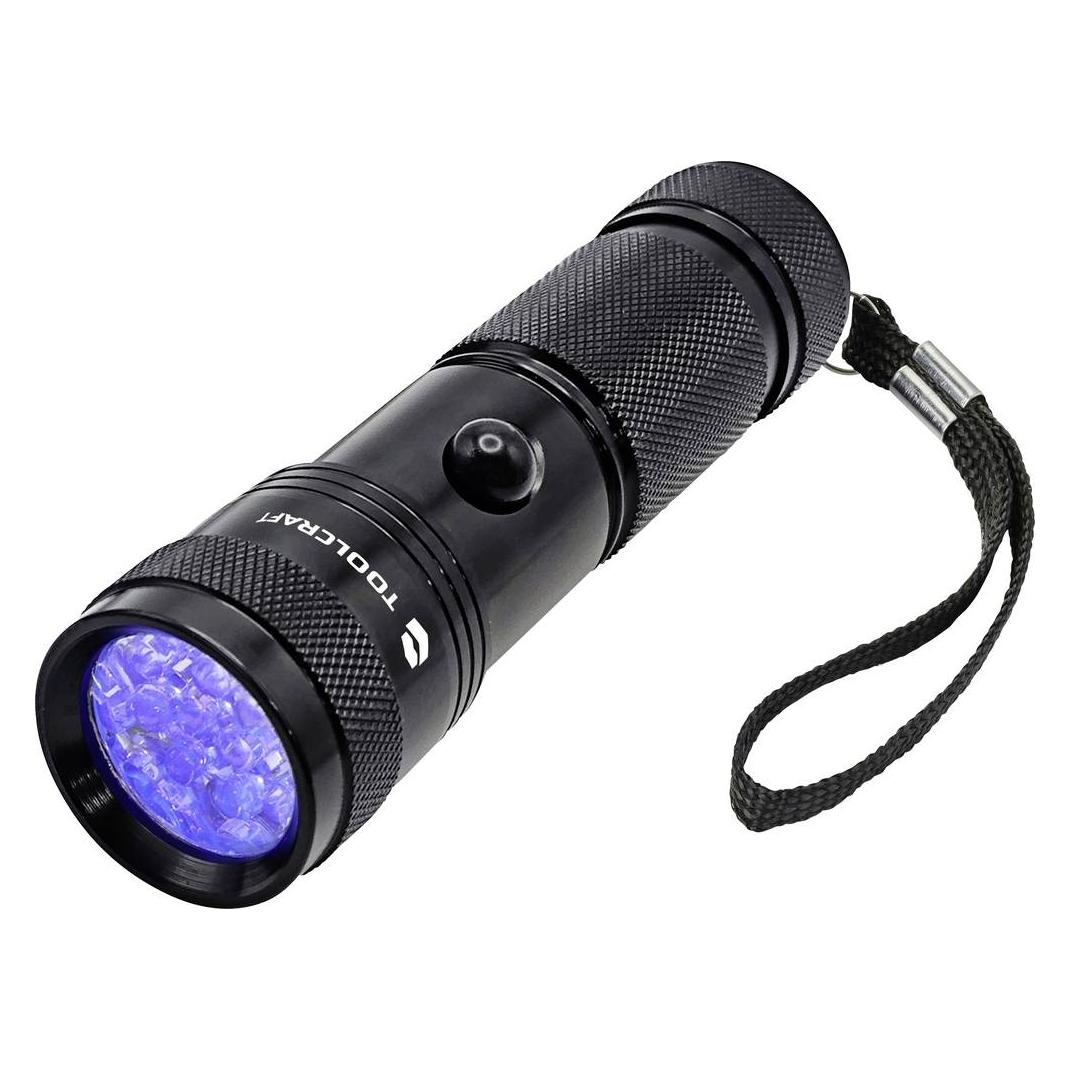 Toolcraft TO-11105790 UV LED Torch Wrist strap, UV light battery-powered 95.1 g (12.12 cm) (TO-11105790)