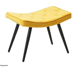 HTI-Living, Hocker, Hocker Freya Velvet Gelb