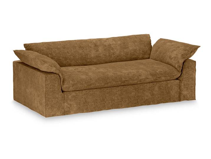HKliving 3-zits Bank Nomad 244cm, Corduroy velvet - Aged Gold