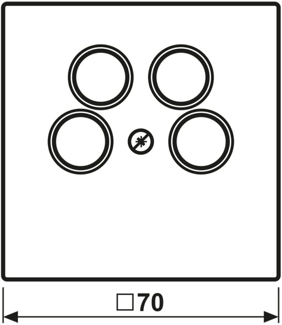 Jung Abdeckung aws für 4L-SAT-TV-Dose LS 990-4 SAT2 WW (LS990-4SAT2WW)