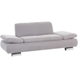 SOFA 2-Sitzer Kaye Bezug Veloursstoff Metallfuß verchromt / silber