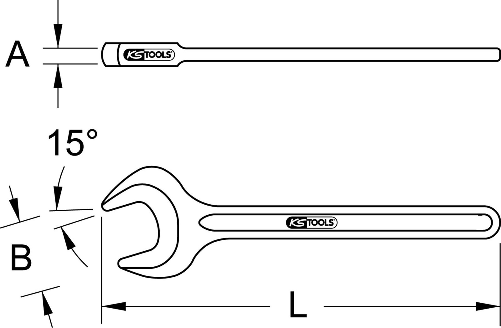 KS Tools 963.787 Aluminiumbrons, 41 mm, 550 mm, 1,8 kg