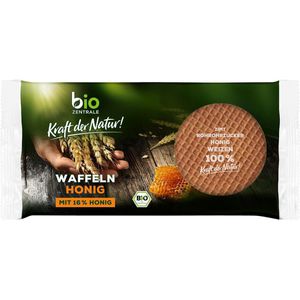 BioZentrale Waffeln Honig-Waffeln, Stroopwaffeln, BIO, mit Honig, 175 g