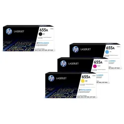 HP Original 655A Toner 4er Set schwarz, cyan, magenta, gelb