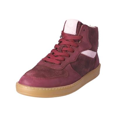 Sneaker RICOSTA "Ricosta Sneaker Veloursleder", Mädchen, Gr. 32, bordeaux, Veloursleder, Schuhe Sneaker