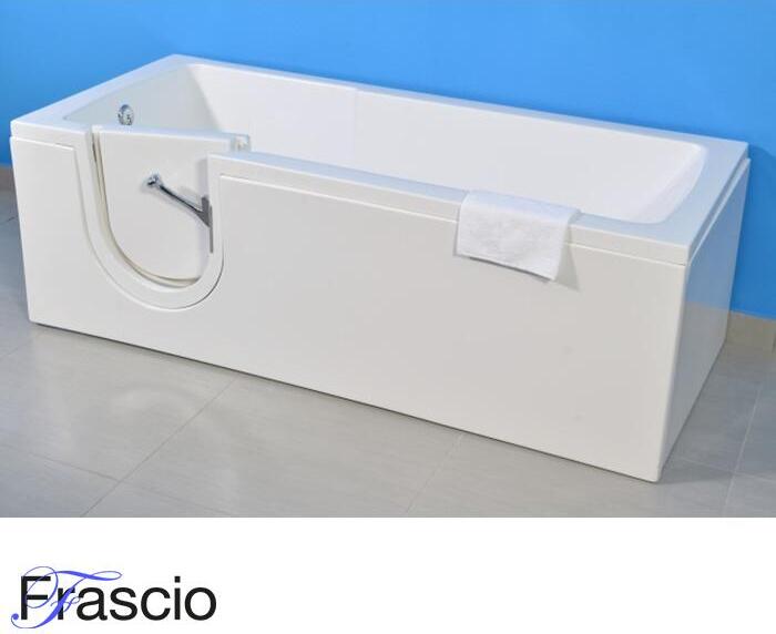 Badewanne mit Tür und Sitz Modell 17 Größe 170x70 cm Rechte Version Komplett mit Hydromassage - FRASCIO