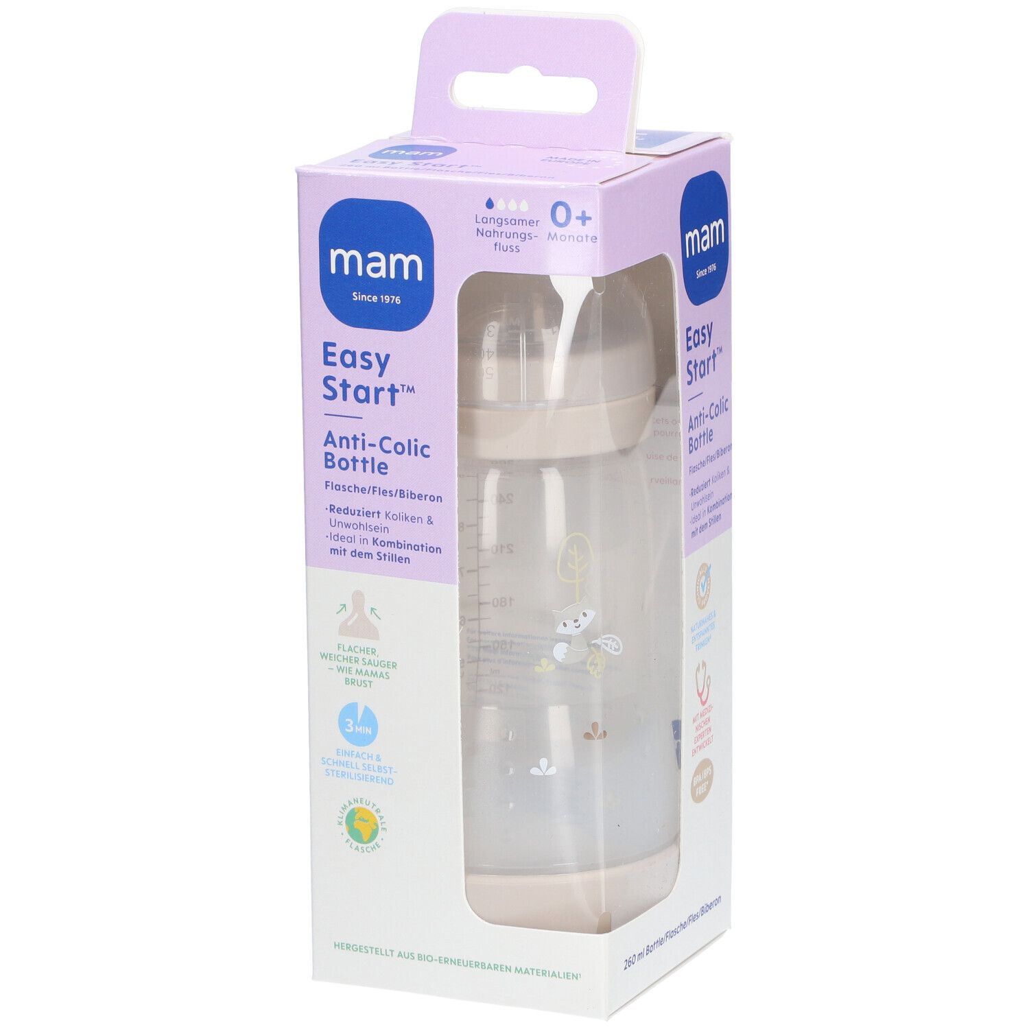 MAM Easy Start Anti-Colic Zuigfles Uni 260ml 1 St Babyflasche