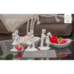 Liebespaar Daria auf Herz 11,5cm umarmend