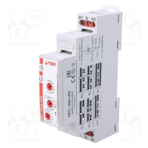 Relpol Zeitrelais 1P 1sec-10days 12-240V AC (863181)