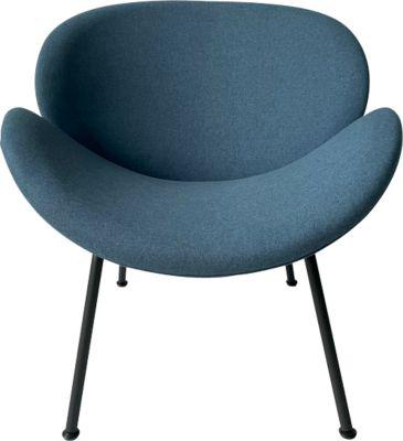meet by Paperflow Sessel SMILE, Polyurethanschaum, bis 120 kg, Stahl & Polyester, schwarz & blau