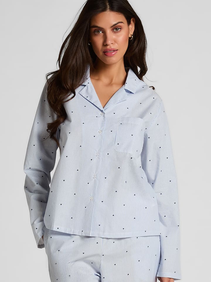 Hunkemöller Pyjama-Oberteil in Hellblau - S