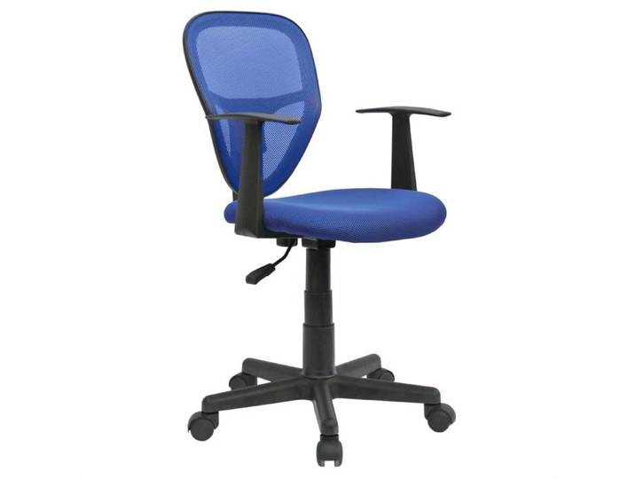 Chaise de bureau pour enfant STUDIO fauteuil pivotant et ergonomique avec accoudoirs siège à roulettes hauteur réglable mesh bleu