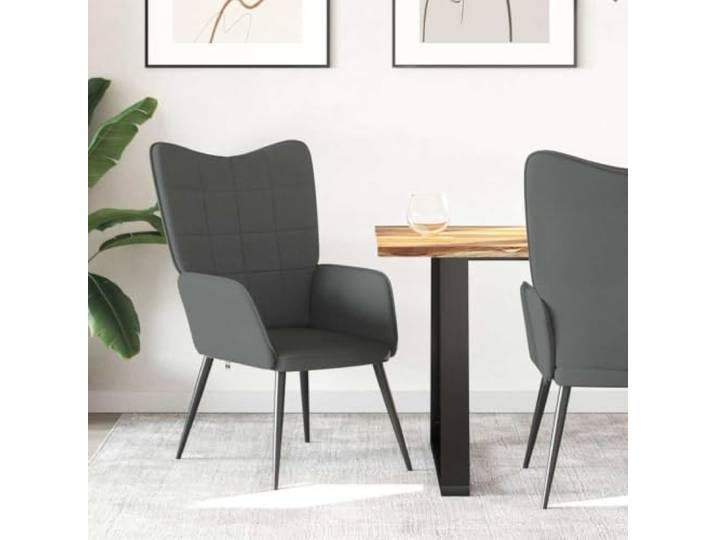 HEFZGDB Relaxsessel Dunkelgrau Stoff Moderner Quadrat-Design Sessel mit Weicher Polsterung und Stahlgestell für Optimalen Sitzkomfort und Langlebigkeit Stabiles Möbelstück