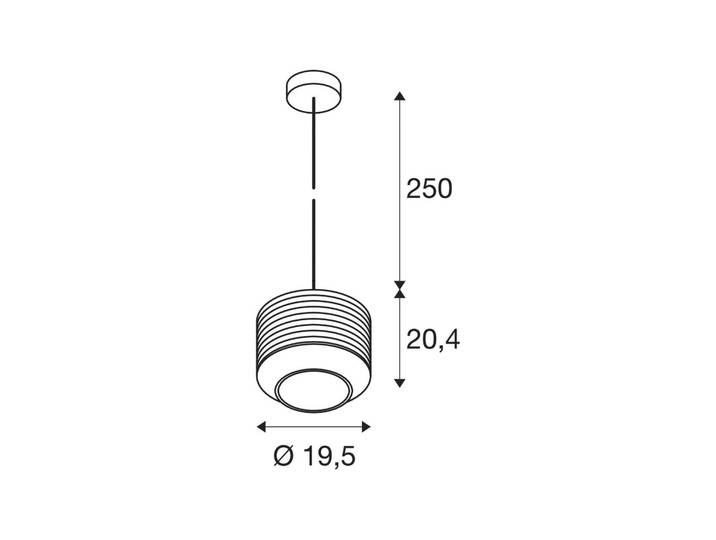 SLV Hängelampe Pantilo Rope 20, dimmbar, chrom / silber, für Wohn- / Esszimmer, Glas, Modern, Pendelleuchte