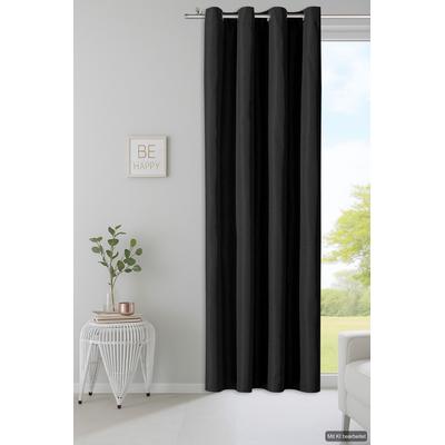 Vorhang HOME WOHNIDEEN "AMILA", schwarz, B:135cm H:235cm, Oberfläche: 100% Polyester, Gardinen