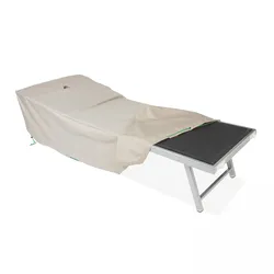 Oviala Business Bezug Sonnenliege 200 x 75 cm Taupe