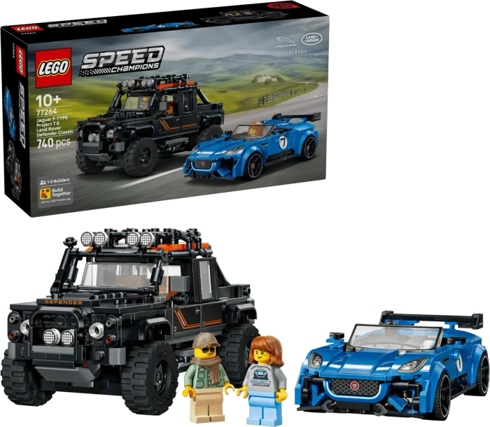 LEGO Speed Champions 77264 Jaguar Project 7 & Land Rover Defender