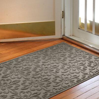 Bungalow Dba Matterly Fleur Medallion Estates Doormat 60 x 36, 60 x 36, Gray