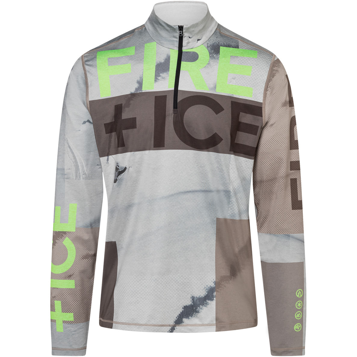 Bogner Fire + Ice Herren Skishirt PASCAL PRINT beige - M