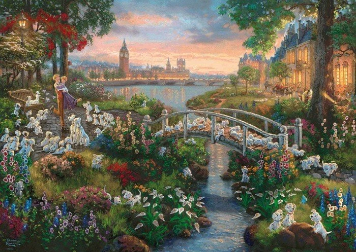 Schmidt Spiele Thomas Kinkade Studios: Painter of Light - Disney 101 Dalmatiner (1000 Teile)