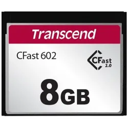 Transcend 8GB CFAST CARD SATA3 MLC WD-15 (8 GB, CFast, CFast 2.0), Speicherkarte, Schwarz