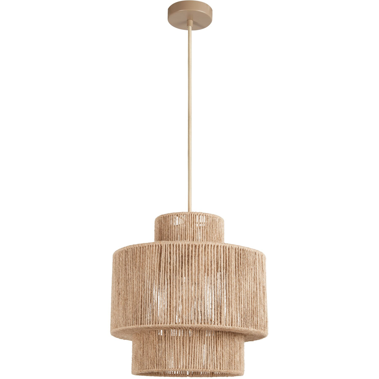TecTake GmbH Hanglamp Allegra van jute in boho-stijl, natuur