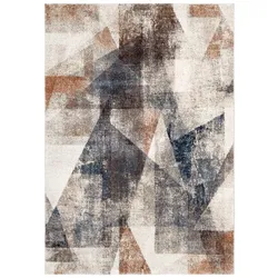 Design-Teppich Liam 200 x 290 cm Polypropylen Braun Vintage