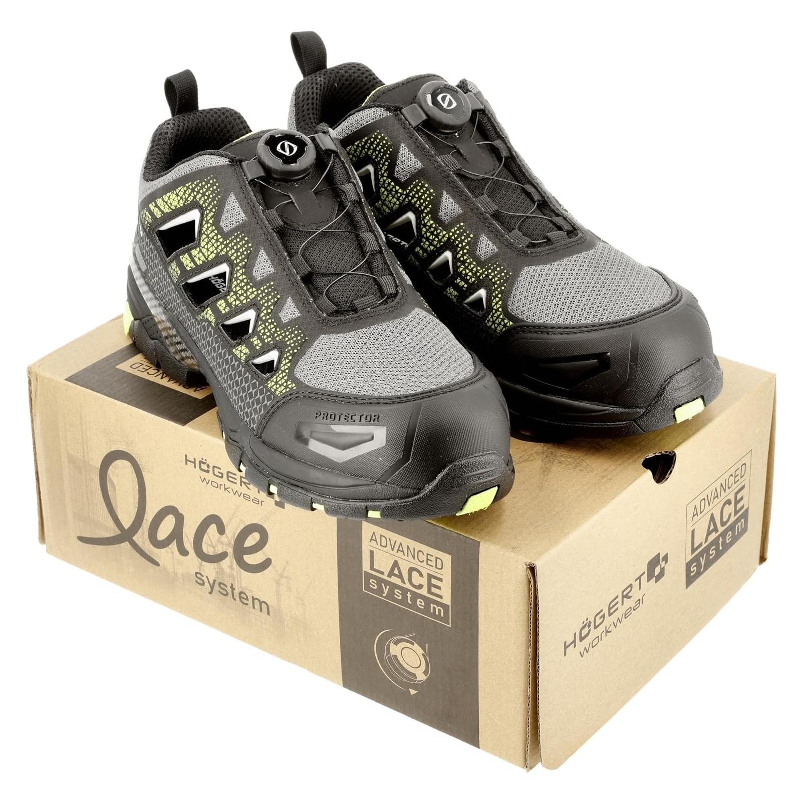 Högert PAGLAU Schutzsandalen S1PS SR FO schwarz/grün 43 (43) (HT5K580-43)