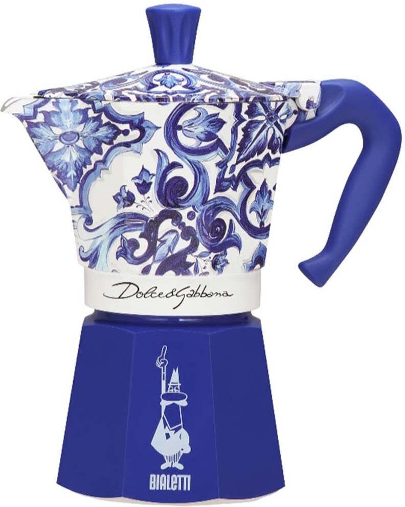 Bialetti Cafetera Moka Express azul Dolce &amp; Gabbana .  (6 Tazas)