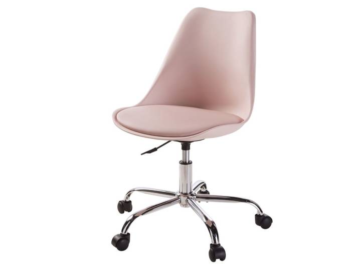 Bürostuhl mit Rollen, rosa