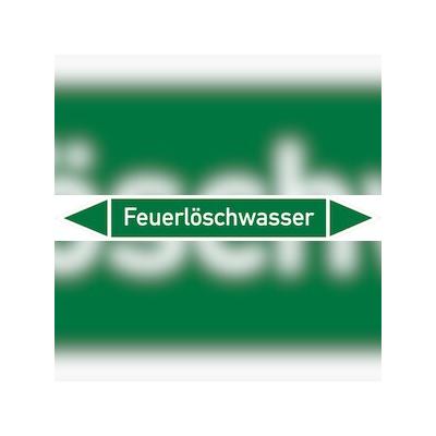 Rohrleitungskennzeichen Feuerlöschwasser - 100x15 mm Folie selbstklebend