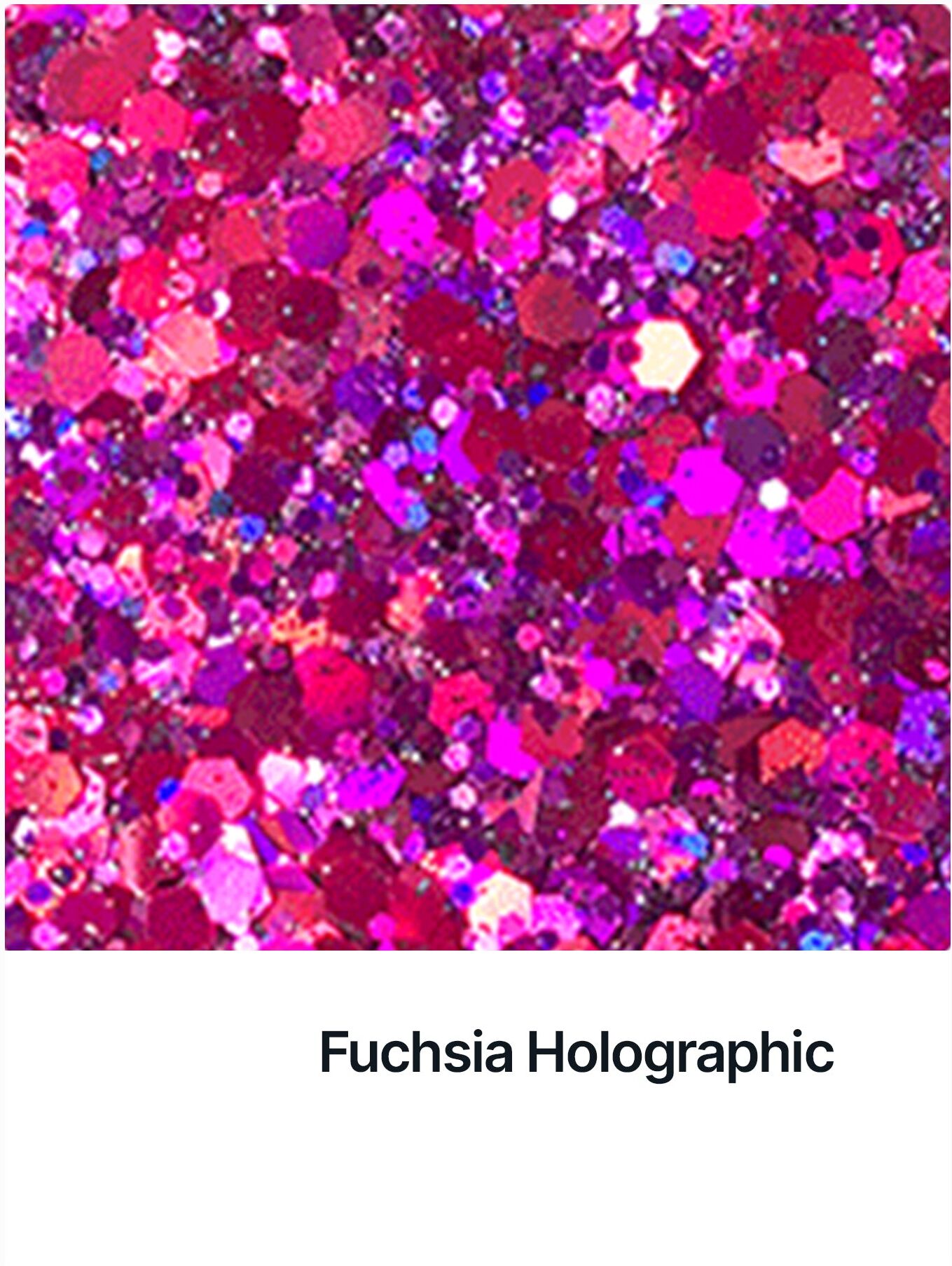 Hemway Glitter Mix Shaker 105g / 3.7oz   Fuchsia Holographic   Cosmetic, Festival, Epoxy Resin, Crafts - Fuchsia Holographic - 105g