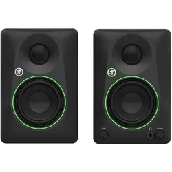 Mackie CR3.5 (Pair) 3.5" Powered Studio Monitors w/ Tone Control and BT (Aktiv, Paar, 2x 25 W), Monitor Lautsprecher, Schwarz