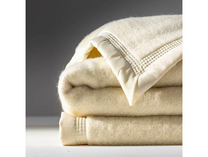 Couverture bicolore pure laine 600 g/m² - Blancheporte