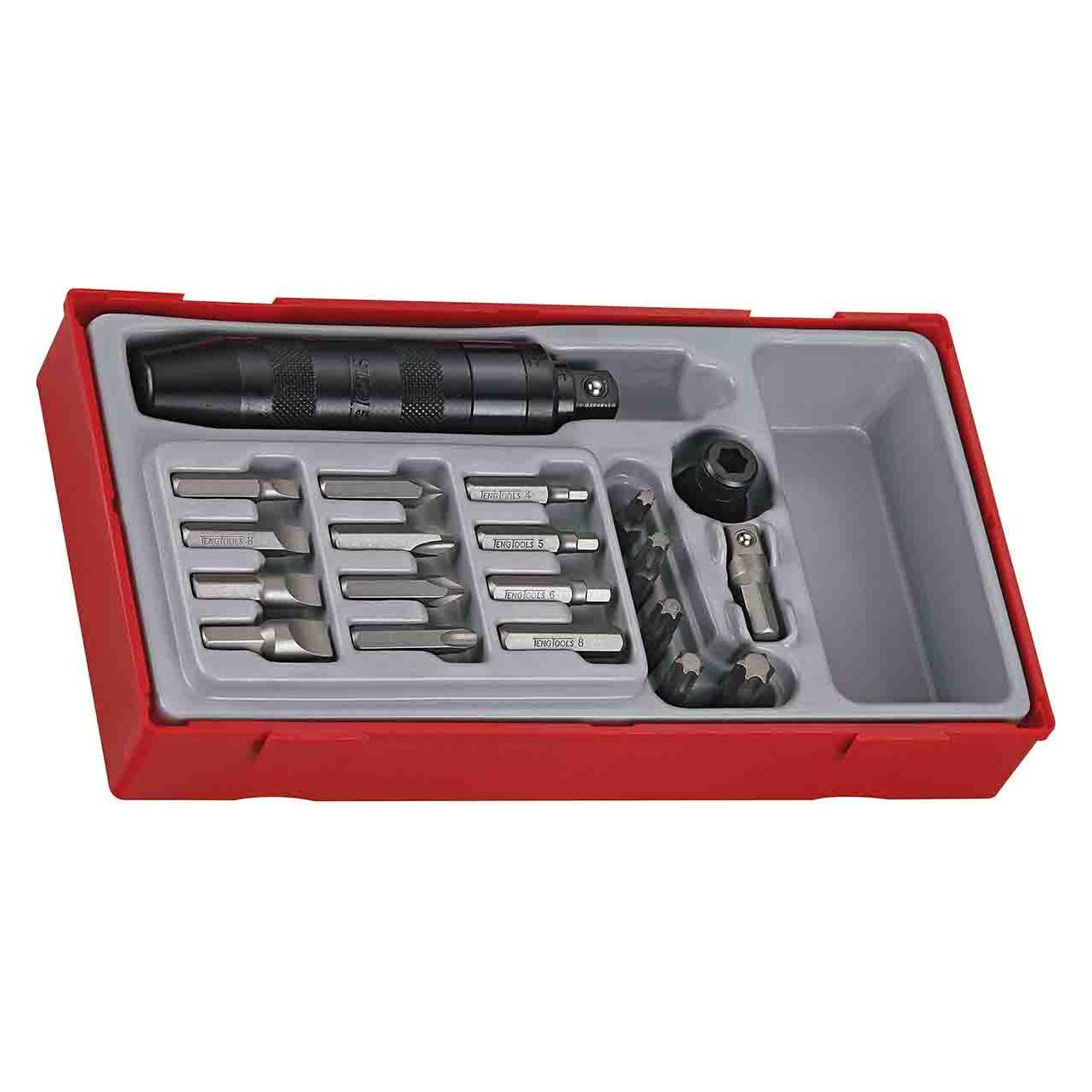 Teng Tools Sechskant, PHILLIPS, TORX Schlagtreibersatz 12,7 mm, 20-teilig (TTID20)