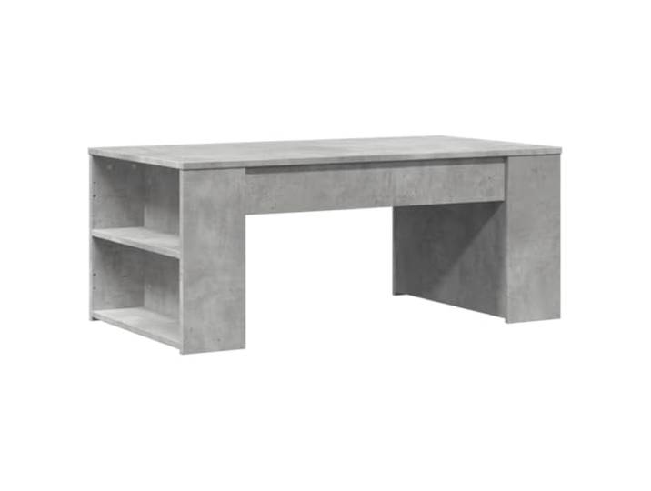 Couchtisch, Betongrau, 102x55x42cm Beistelltisch, Getränkeplatte, Holzwerkstoff, feuchtigkeitsbeständig, Wohnzimmer, Aufbewahrung