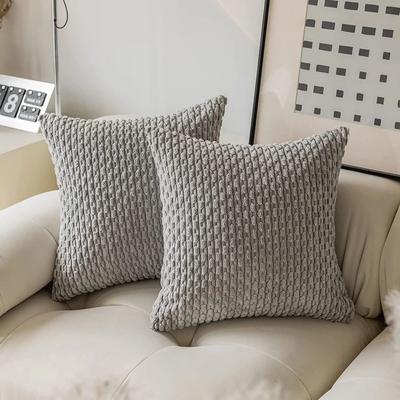 Inspired Finds Boho Striped Throw Pillow Soft Farmhouse Couch Cushion For Sofa Bed And Home Decor light Grey