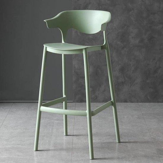 Set van 30 groene stapelbare barkrukken voor een moderne eetkamer