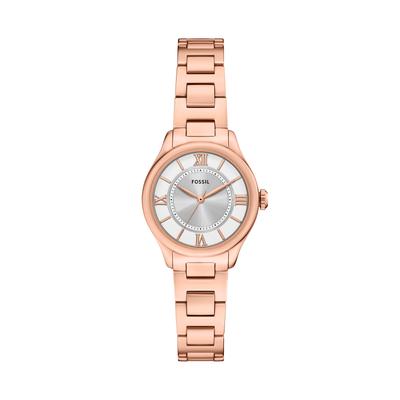 Quarzuhr FOSSIL "Gilmore", gold (roségoldfarben, silberfarben), Armbanduhren, Damen, roségoldfarben, Quarzuhr, Armbanduhr, Damenuhr, Edelstahlarmband, analog