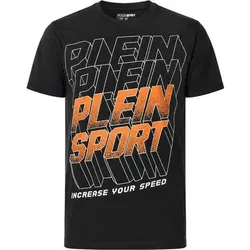 PLEIN SPORT Kurzarm-Rundhals-T-Shirt PS, Größe 3XL in Schwarz 02