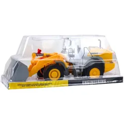 Lean Toys Bagger Baufahrzeug Grosse bewegliche Schaufel Grau-Gelb