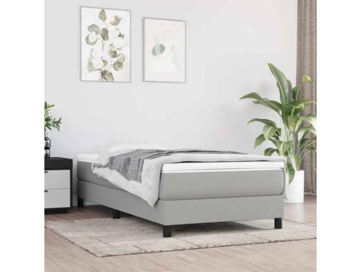 KTHLBRH Taschenfederkernmatratze Mittel Hellgrau 90x200x20 cm Stoff Taschenfedern, komfortabler Schaumstoff, atmungsaktiver Stoff, mittelharte Unterstützung, 90x200x20 cm