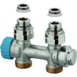 Heimeier Multilux Ventil-Einrohrsystem 3854-02.000 Rp 1/2, Durchgang, Rotguss vernickelt